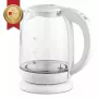 Electric kettle Eldom C510B 1.7 L 2200 W White — glass and plastic housing, button lid, cordless 360° base