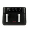 Hot air fryer Girmi FG26, double-basket countertop fryer, 9 L total (5.5 L + 3.5 L), 2400 W, 10 programs, up to 200 °C