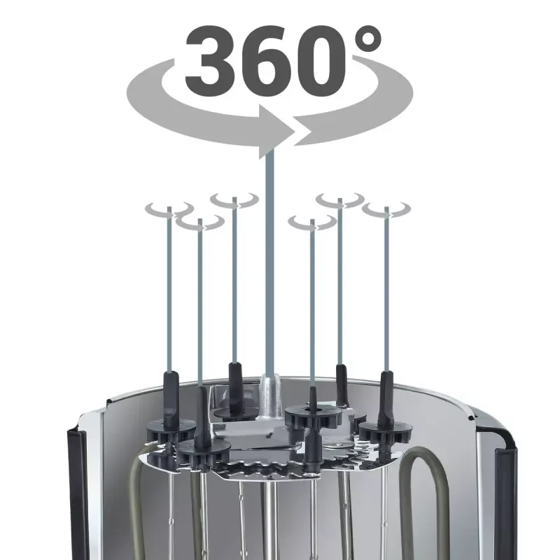 Contact grill HEINRICH'S HDG 8687 — 1400 W, round, black, 250×360 mm