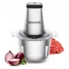 Electric chopper HEINRICH'S HMZ 8849 — 2 L, 500 W, ice crushing, vegetable and fruit cutter, grey