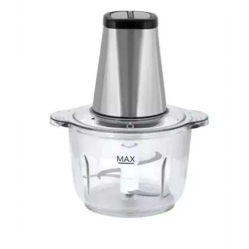 Electric chopper HEINRICH'S HMZ 8849 — 2 L, 500 W, ice crushing, vegetable and fruit cutter, grey