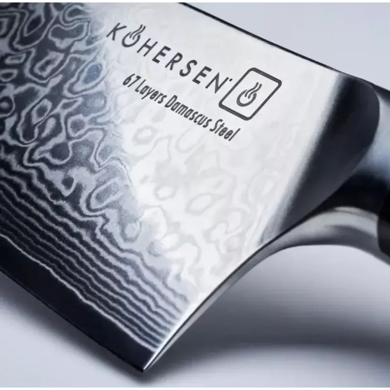 Universal knife KOHERSEN Elegance Ebony Wood, Damascus blade 12.7 cm, 243 mm overall, 127 g
