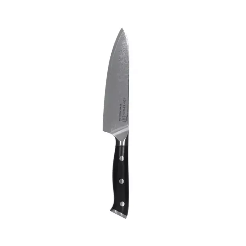 Universal knife KOHERSEN Elegance Ebony Wood, Damascus blade 12.7 cm, 243 mm overall, 127 g