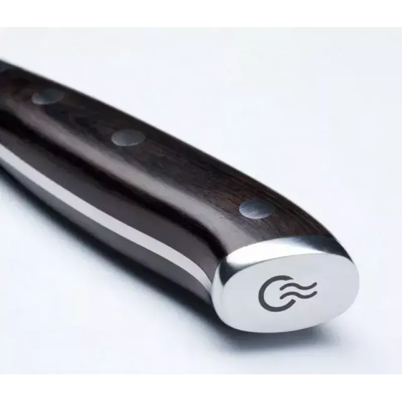 Cleaver KOHERSEN Elegance Ebony Wood Damascus steel cleaver 16.5 cm, 60 HRC, 13 cm handle, 335 g