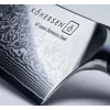 Cleaver KOHERSEN Elegance Ebony Wood Damascus steel cleaver 16.5 cm, 60 HRC, 13 cm handle, 335 g