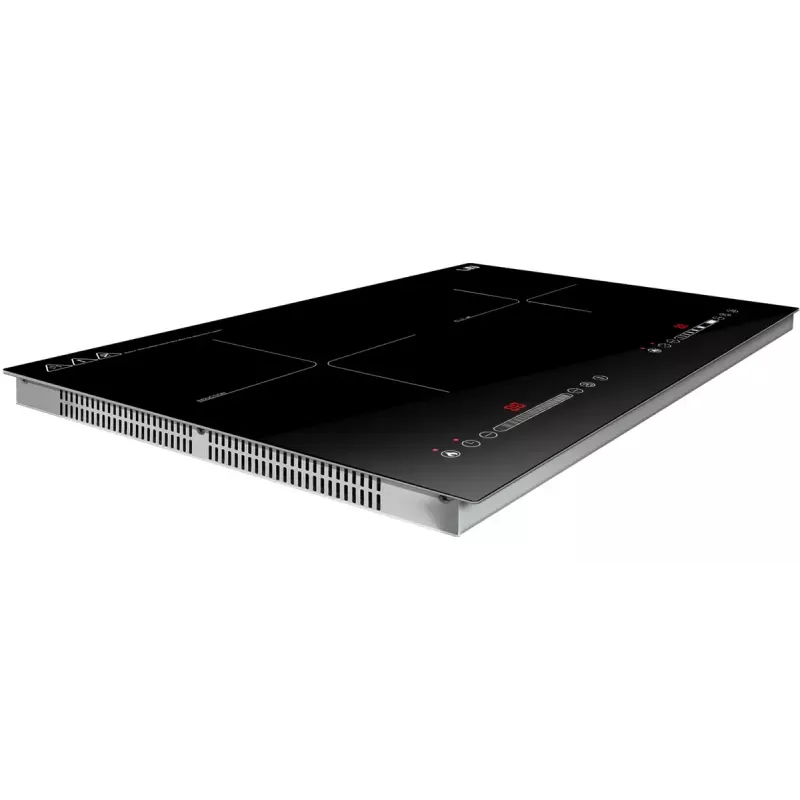 Induction hob LIN LI2H-180, built-in 2-zone, 3200 W, touch control, black glass-ceramic