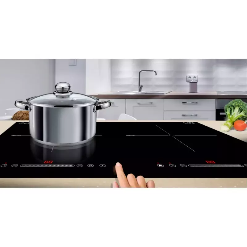 Induction hob LIN LI2H-180, built-in 2-zone, 3200 W, touch control, black glass-ceramic