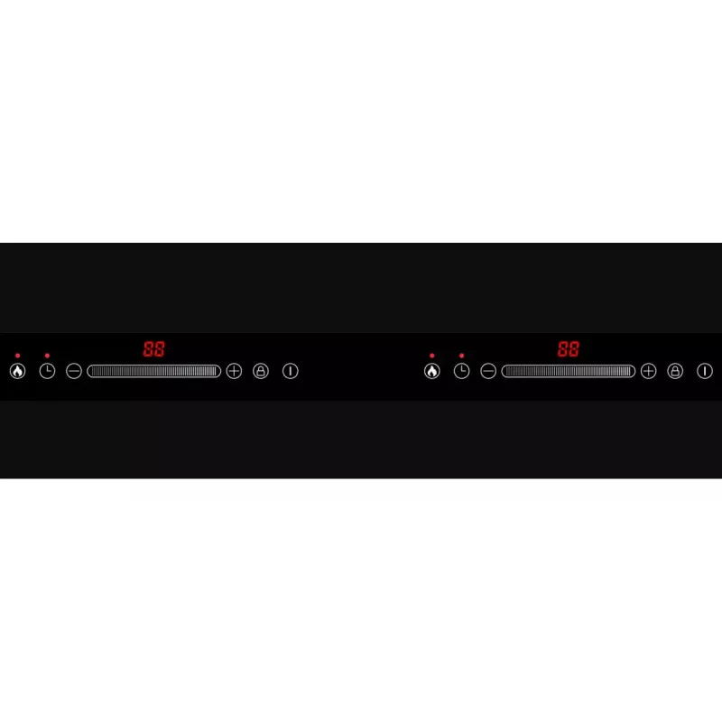 Induction hob LIN LI2H-180, built-in 2-zone, 3200 W, touch control, black glass-ceramic