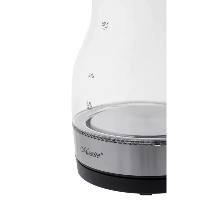 Maestro MR-061 Electric Kettle, Glass, 2200 W, Black