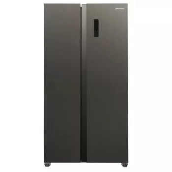 Side-by-side refrigerator MPM MPM-563-SBS-14/N — 532 L total, 347 L fridge, 185 L freezer, stainless steel