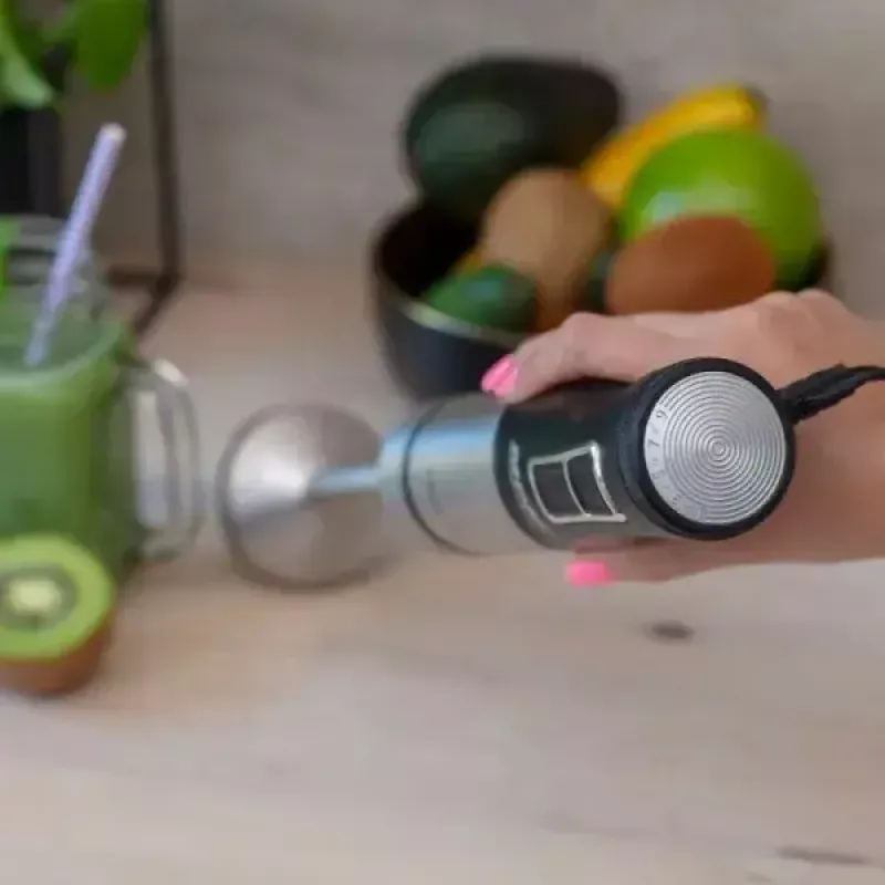 Hand blender MPM MBL-33M, 1500 W, 9 speeds, turbo, stainless steel blades, suspension bracket, 220–240 V