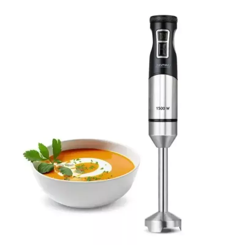 Hand blender MPM MBL-33M, 1500 W, 9 speeds, turbo, stainless steel blades, suspension bracket, 220–240 V