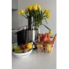 Centrifugal juicer MPM MSO-18-M, 1000 W motor, 1 L juice container, 2-step control, stainless steel, black/silver