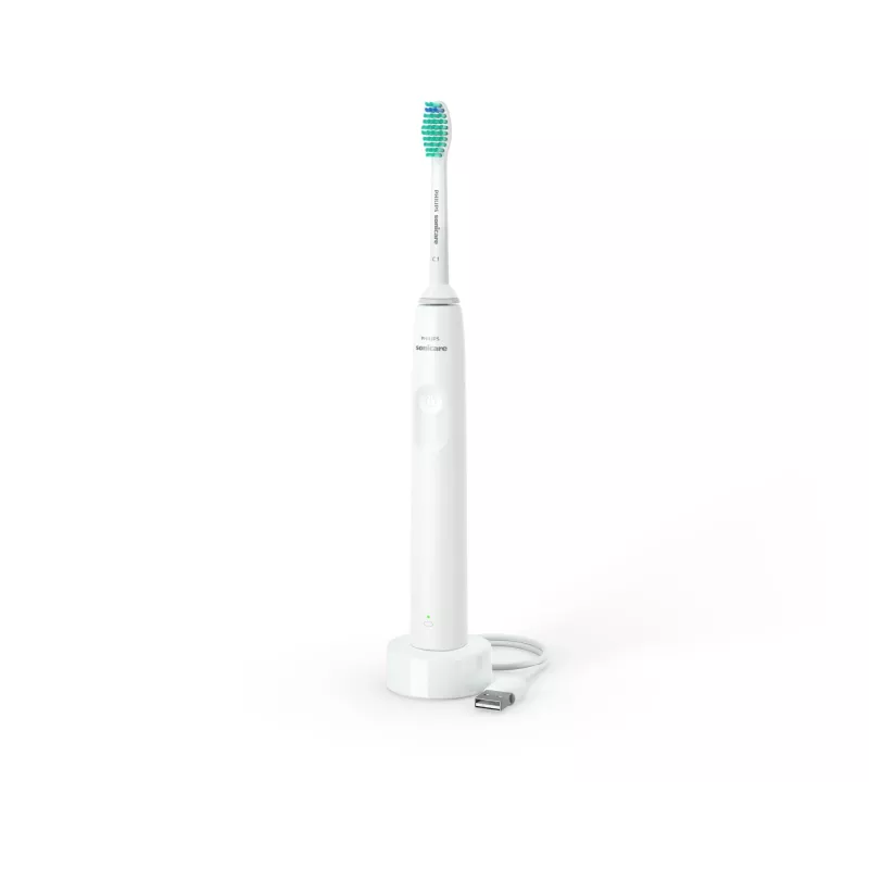 Sonic toothbrush Philips 2100 series HX3651/13 — rechargeable adult sonic toothbrush, 2‑min timer, white, 1 brush head
