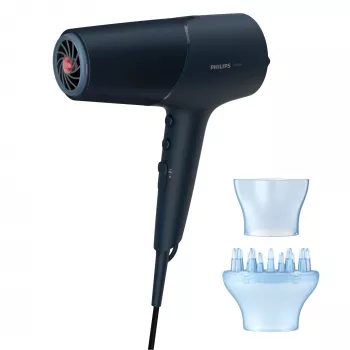 Hair dryer Philips BHD512/00 2300 W, 6 heat/speed settings, ionic, diffuser & concentrator, navy