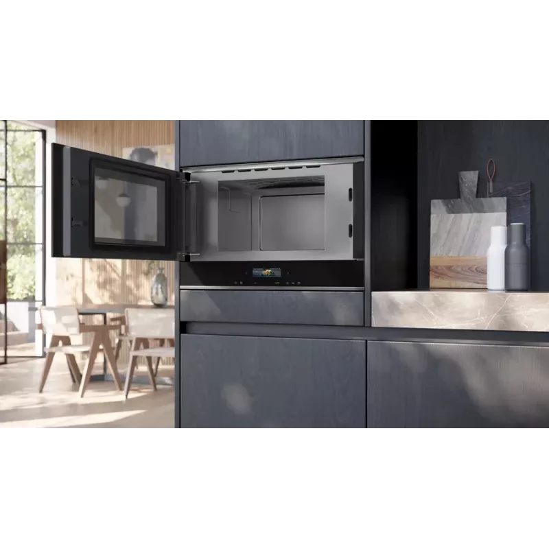 Siemens iQ700 BF722L1B1 microwave Black Solo microwave Built-in 21 L 900 W