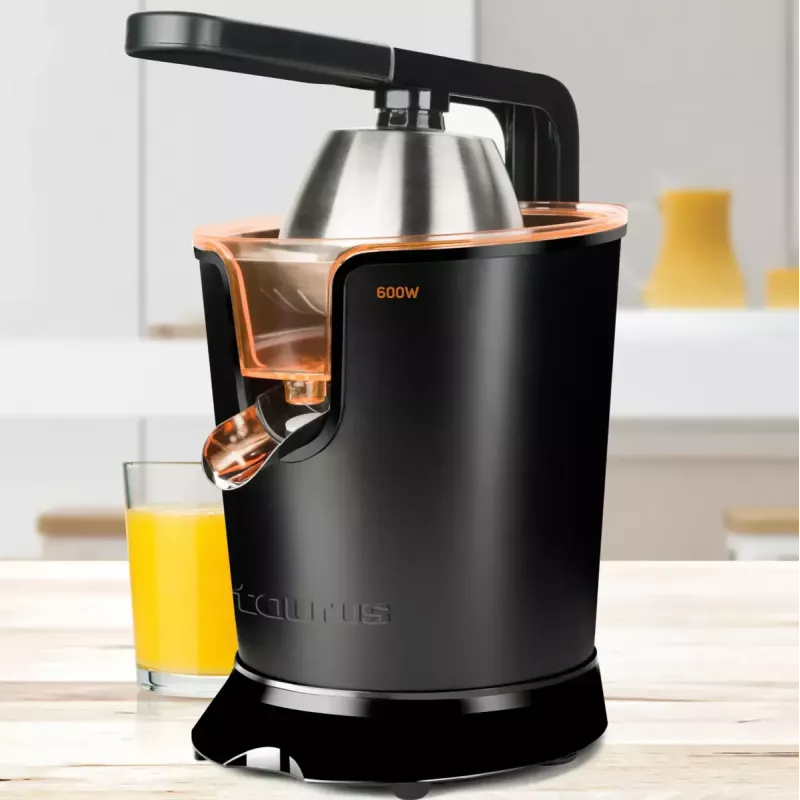 Centrifugal juicer Taurus Easy Press 600 — 600 W, 0.65 L juice container, stainless steel housing, anti-drip