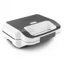 Sandwich maker Tefal SW7011 — 850 W, stainless steel and white, compact 238×276×98 mm