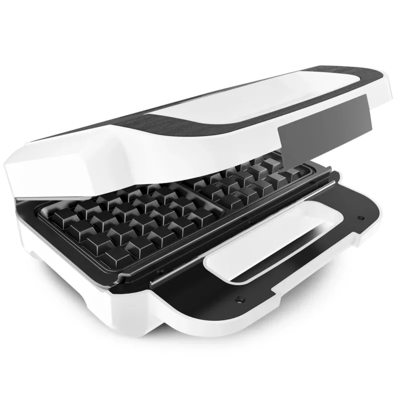 Sandwich maker Tefal SW7011 — 850 W, stainless steel and white, compact 238×276×98 mm