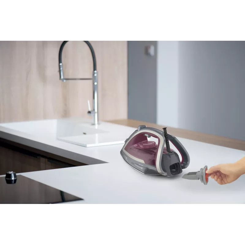 Tefal Ultragliss Anti-Calc Plus FV6840 Steam iron 2800 W Purple, Silver