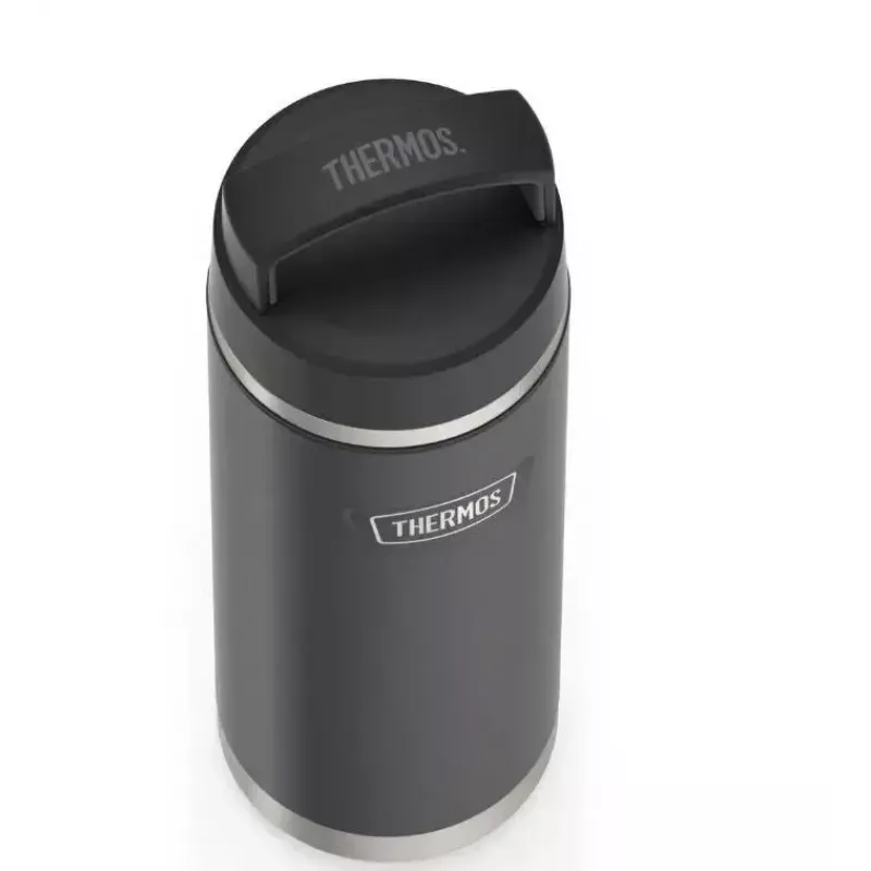 Thermos travel mug THERMOS 130101, vacuum insulated thermal bottle 710 ml, stainless steel, black