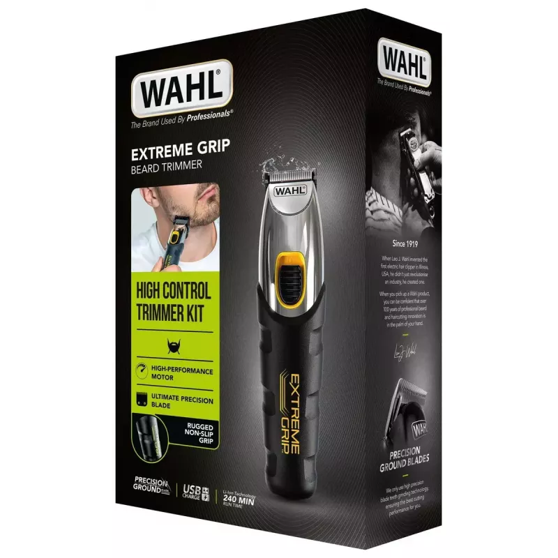 Hair clipper Wahl Extreme Grip AC/Battery, cordless, Li‑Ion, 240 min runtime, 12 length steps, stainless steel blade, cutter width 3 cm, black