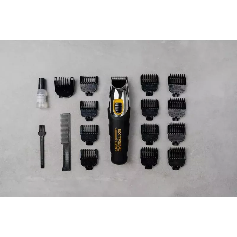 Hair clipper Wahl Extreme Grip AC/Battery, cordless, Li‑Ion, 240 min runtime, 12 length steps, stainless steel blade, cutter width 3 cm, black