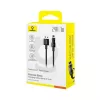 USB charging cable Baseus Gem P10373003111-00, 1 m, 2.4 A, Nylon jacket, Lightning, USB-A, Black
