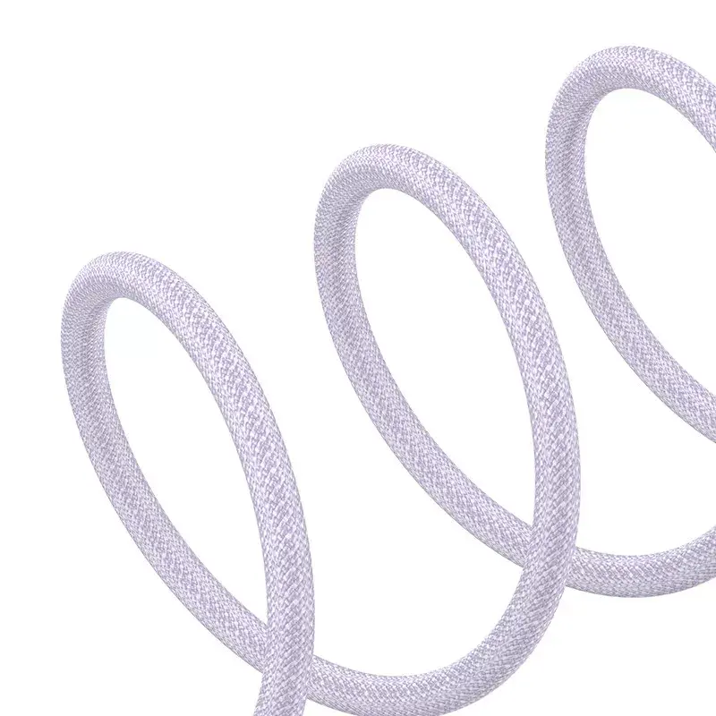 USB cable Baseus Gem P10373003511-00 — 1 m nylon, Lightning to USB-A, 2.4 A fast charging, purple