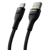 USB A to USB C cable Baseus Flash 2 1m 100W Black, USB PD, 480 Mbps, Nylon
