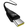 USB A to USB C cable Baseus Flash 2 1m 100W Black, USB PD, 480 Mbps, Nylon
