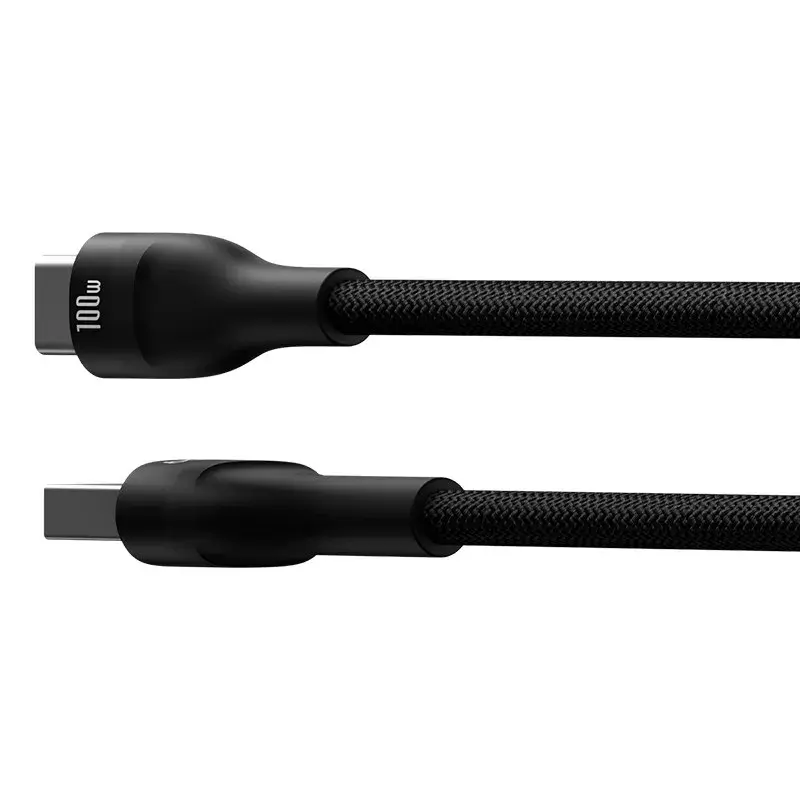 USB A to USB C cable Baseus Flash 2 1m 100W Black, USB PD, 480 Mbps, Nylon