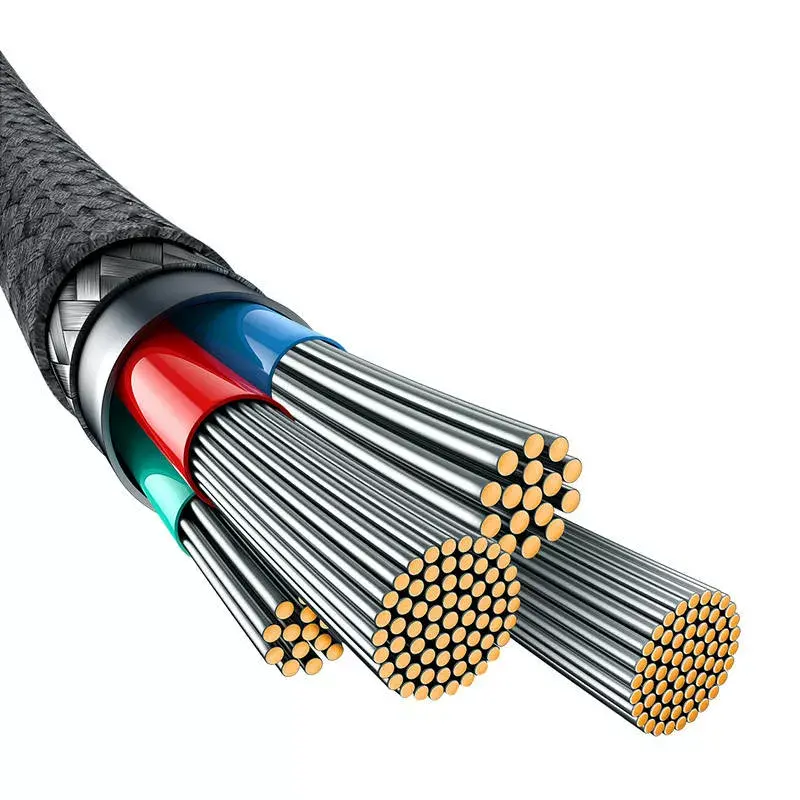 USB-A to Lightning cable Baseus P10355802111-00 — 1 m, 5V/2.4A, USB PD, Aramid fibre, Black