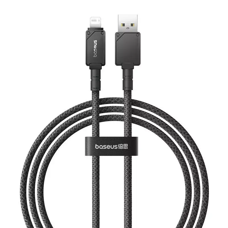 USB-A to Lightning cable Baseus P10355802111-00 — 1 m, 5V/2.4A, USB PD, Aramid fibre, Black
