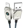 USB A to Lightning cable Baseus 1 m 5V 2.4A White, USB PD, 480 Mbps