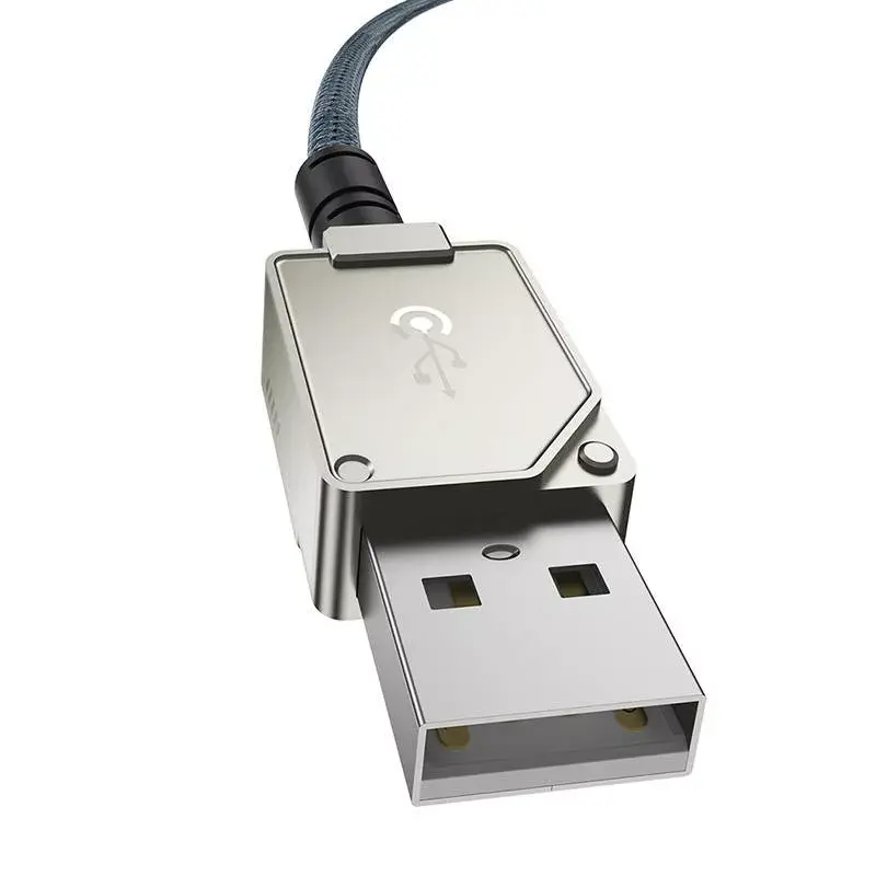 USB A to Lightning cable Baseus 1 m 5V 2.4A White, USB PD, 480 Mbps