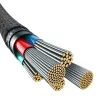 USB-C to Lightning cable Baseus Unbreakable 1m 20W — Aramid fibre, 480 Mbit/s, Black