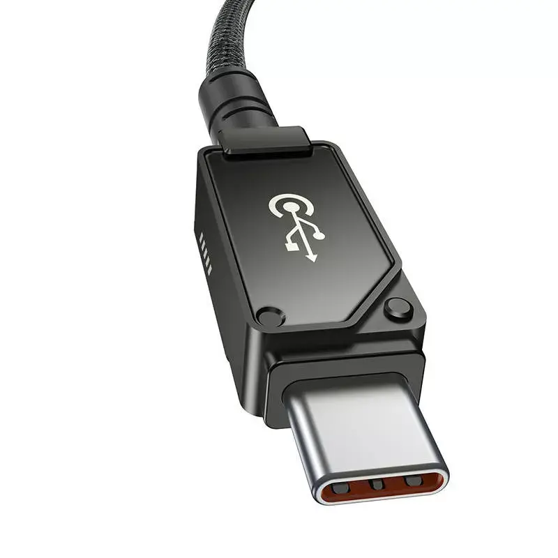 USB-C to Lightning cable Baseus Unbreakable 1m 20W — Aramid fibre, 480 Mbit/s, Black