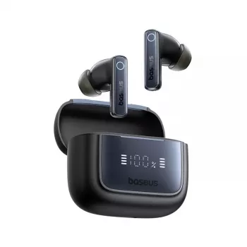 True Wireless in-ear headset Baseus 35 True — Bluetooth 5.3, ANC, 8 h playback (ANC off), 65 h with case, 800 mAh case, USB-C, black