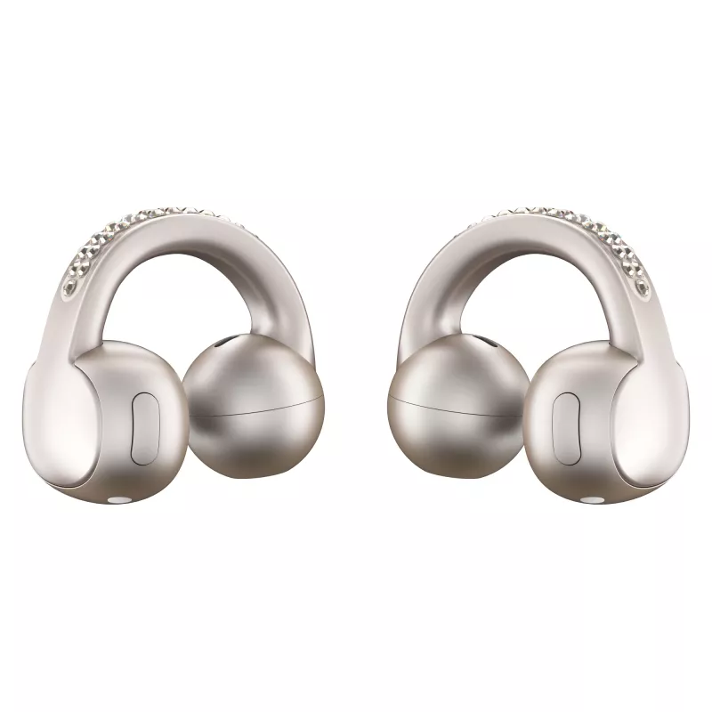 Headset Motorola Moto Buds Loop Bluetooth ear-clip-on binaural, Dolby Atmos, Bluetooth 5.0, ANC, 8 h playback, charging case 520 mAh, beige
