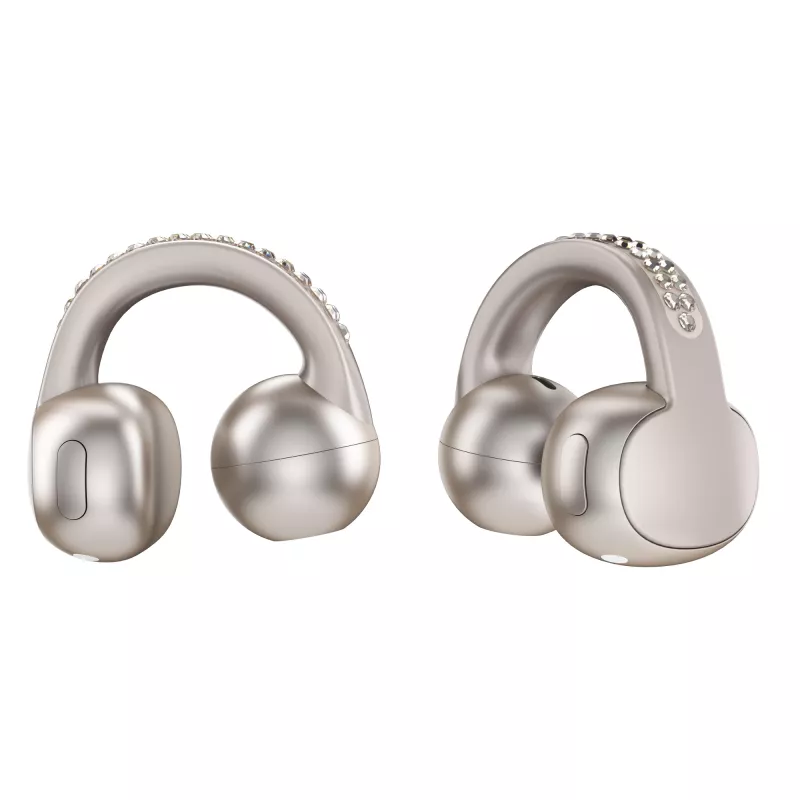 Headset Motorola Moto Buds Loop Bluetooth ear-clip-on binaural, Dolby Atmos, Bluetooth 5.0, ANC, 8 h playback, charging case 520 mAh, beige