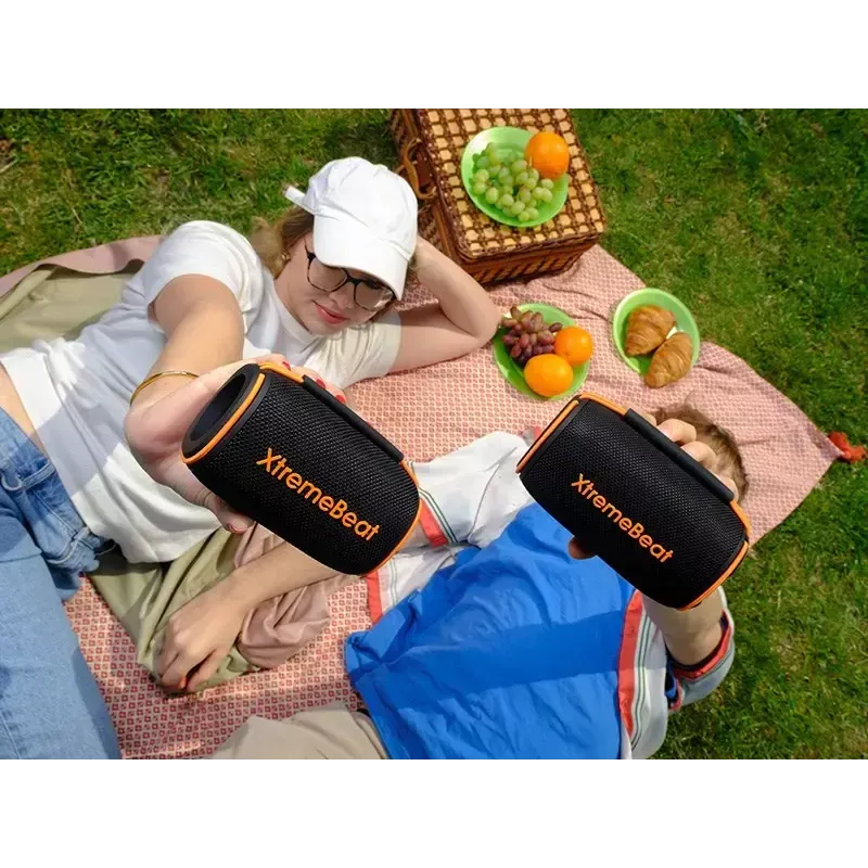 Stereo portable speaker TRACER XtremeBeat TWS — 15 W, IPX6, Bluetooth 5.3, 6 h, AUX/USB, microphone