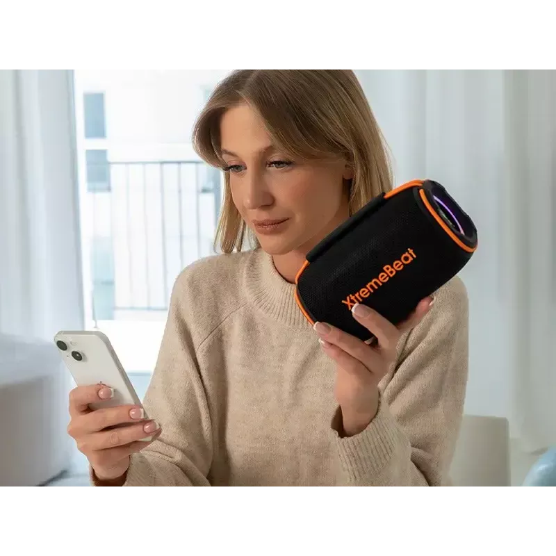 Stereo portable speaker TRACER XtremeBeat TWS — 15 W, IPX6, Bluetooth 5.3, 6 h, AUX/USB, microphone