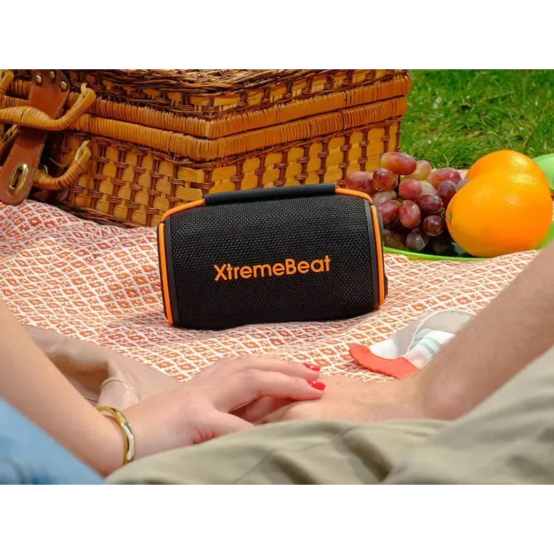 Stereo portable speaker TRACER XtremeBeat TWS — 15 W, IPX6, Bluetooth 5.3, 6 h, AUX/USB, microphone