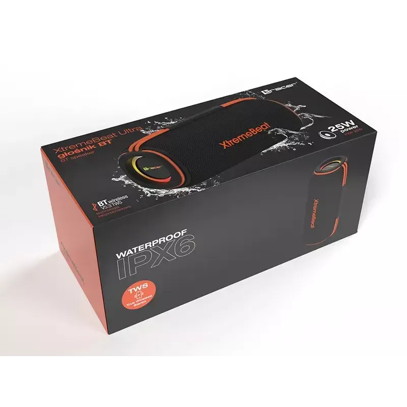 Stereo portable speaker TRACER XtraVox XL TWS BT RGB — 25W RMS, IPX6, Bluetooth 5.3, AUX, USB-A