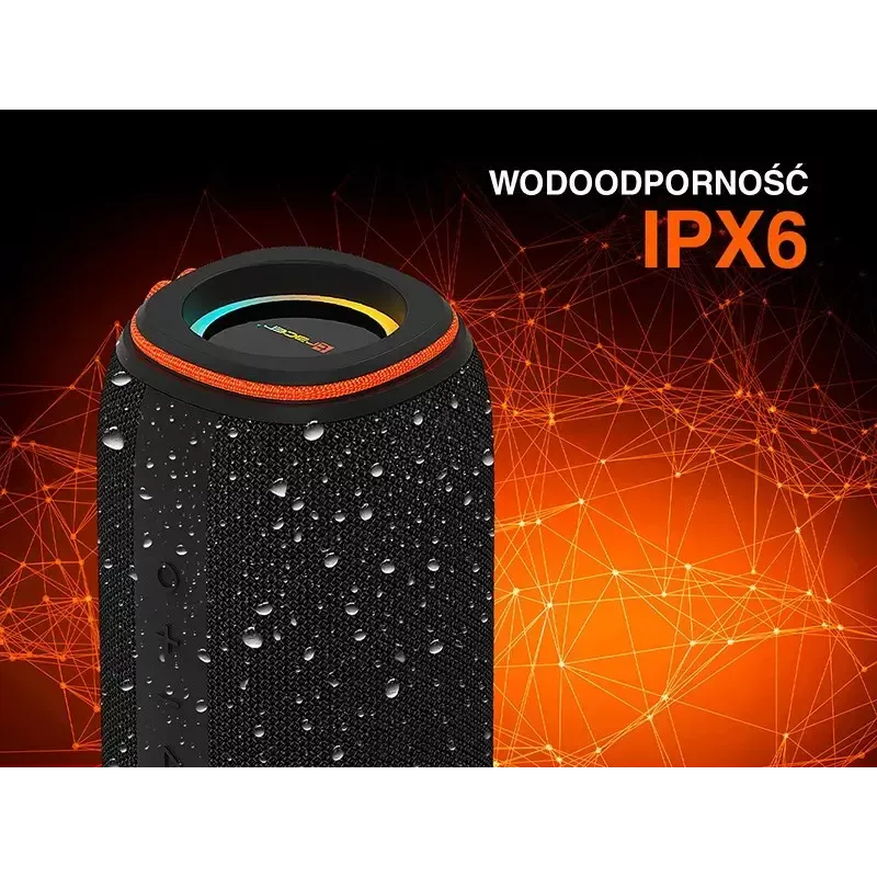 Stereo portable speaker TRACER XtraVox XL TWS BT RGB — 25W RMS, IPX6, Bluetooth 5.3, AUX, USB-A