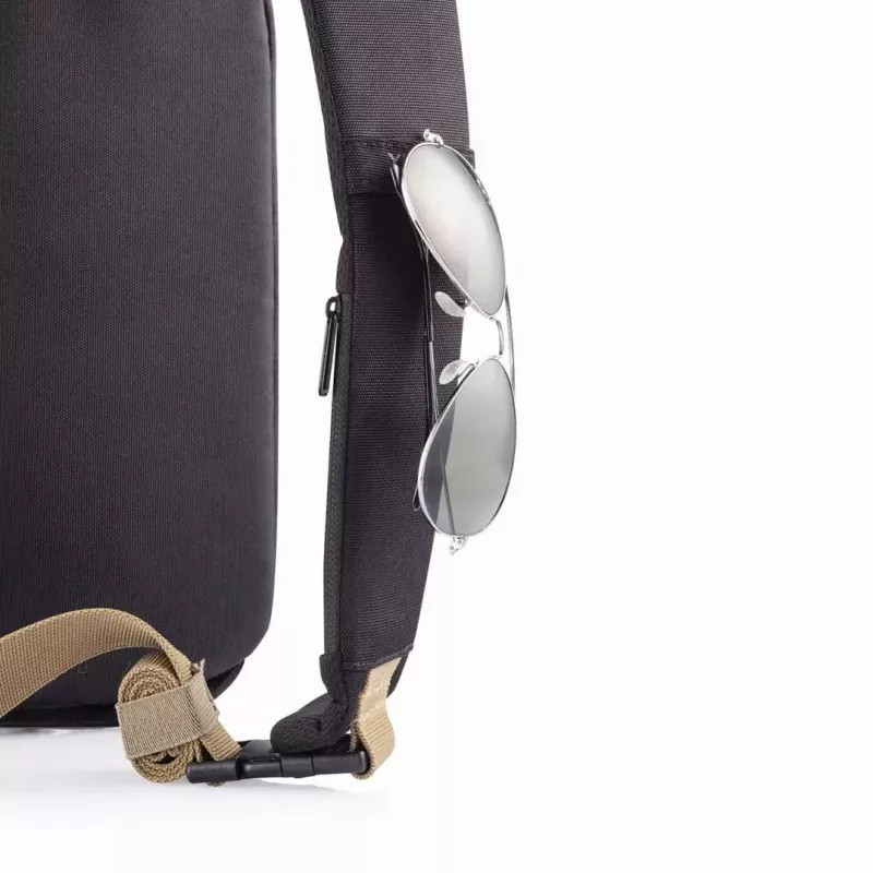 Anti-theft backpack XDDESIGN Bobby Sling — Black, water-resistant, RFID pockets, tablet compartment, 4 L, 530 g
