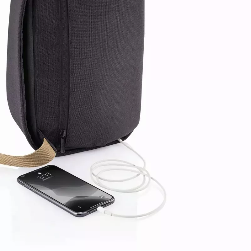 Anti-theft backpack XDDESIGN Bobby Sling — Black, water-resistant, RFID pockets, tablet compartment, 4 L, 530 g