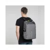 Casual backpack XDDESIGN Urban Grey Fabric — 27 L, water-repellent, 15.6 inch laptop compartment, TSA lock