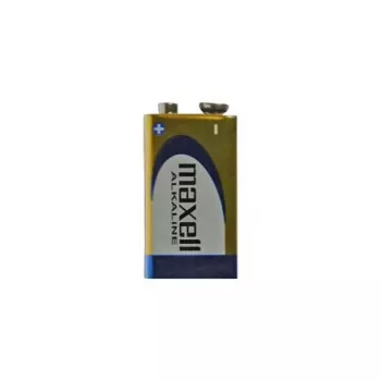 Single-use alkaline 9V battery MAXELL, 1.5 V, prismatic 9V, 1 pc, blister pack